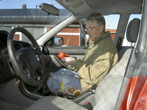 Fika i bilen